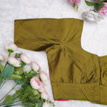 Silk Cotton Elbow Sleeve Blouse