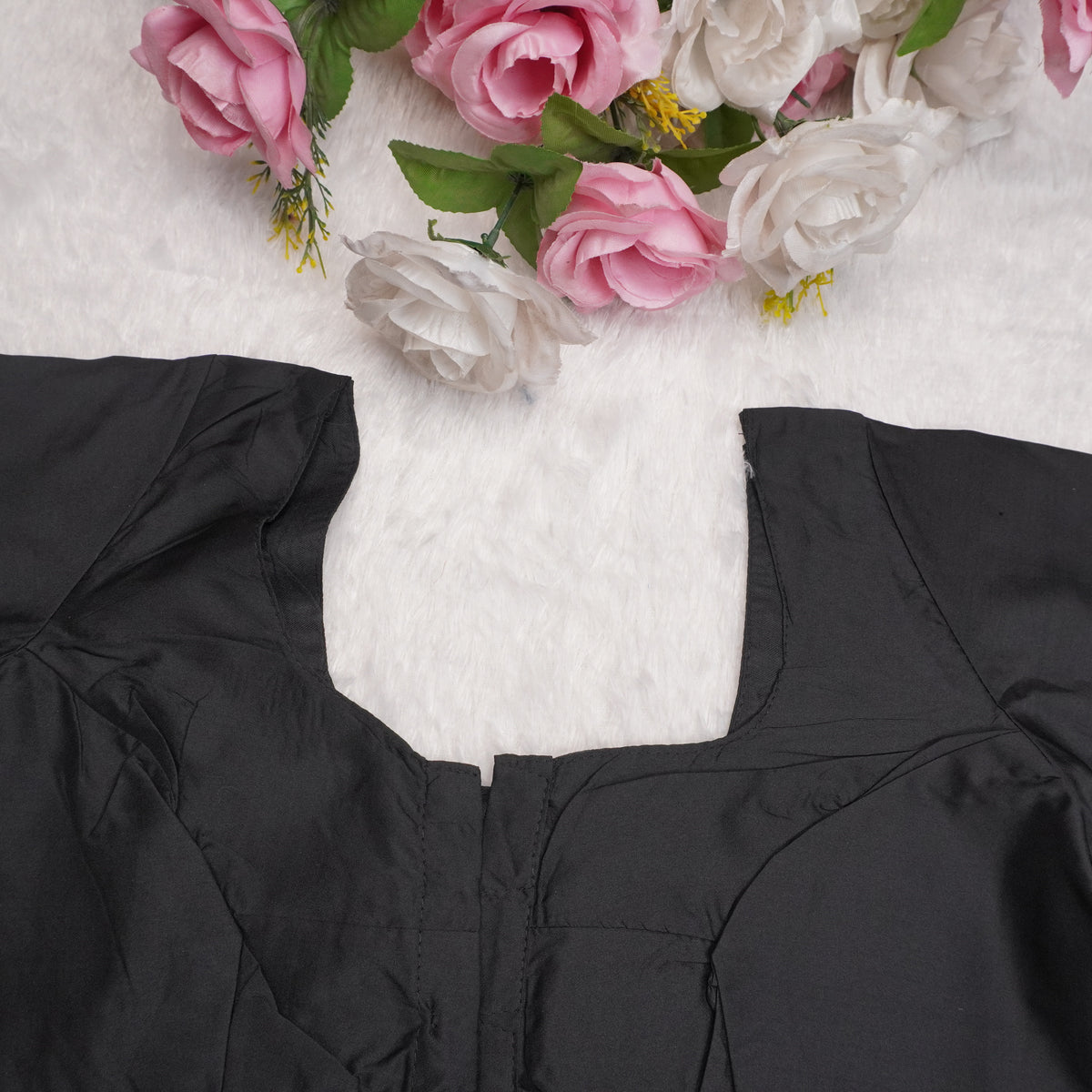 Silk Cotton Elbow Sleeve Blouse