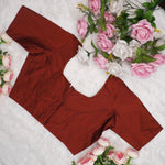 Silk Cotton Elbow Sleeve Blouse