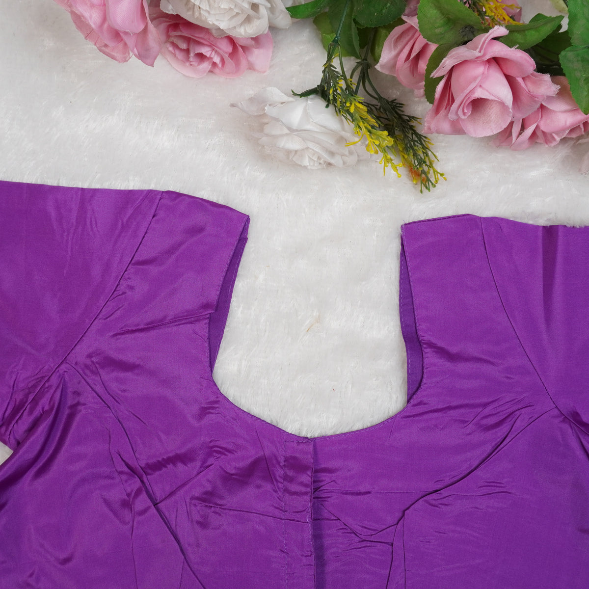 Silk Cotton Elbow Sleeve Blouse