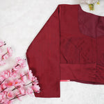 Premium Silk Cotton Blouse – High Neck, Full Hand Sleeve