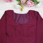 Premium Silk Cotton Blouse – High Neck, Full Hand Sleeve