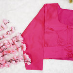 Premium Silk Cotton Blouse – High Neck, Full Hand Sleeve
