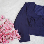 Premium Silk Cotton Blouse – High Neck, Full Hand Sleeve