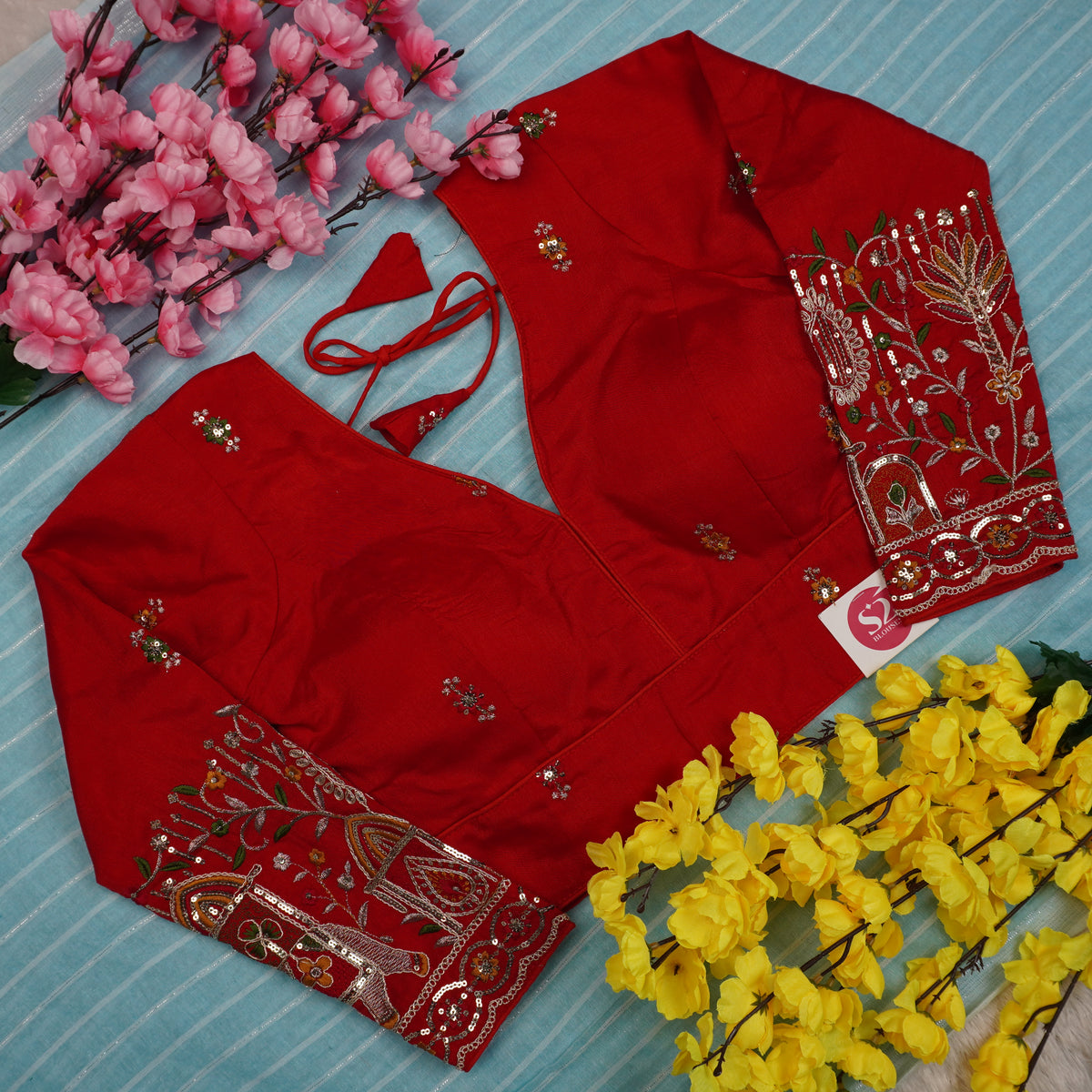 Floral Elegance Embroidered Blouse