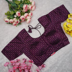 Silk Cotton with Gold stripes blouse