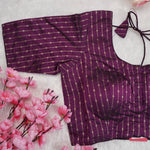 Silk Cotton with Gold stripes blouse