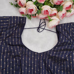 Silk Cotton with Gold stripes blouse