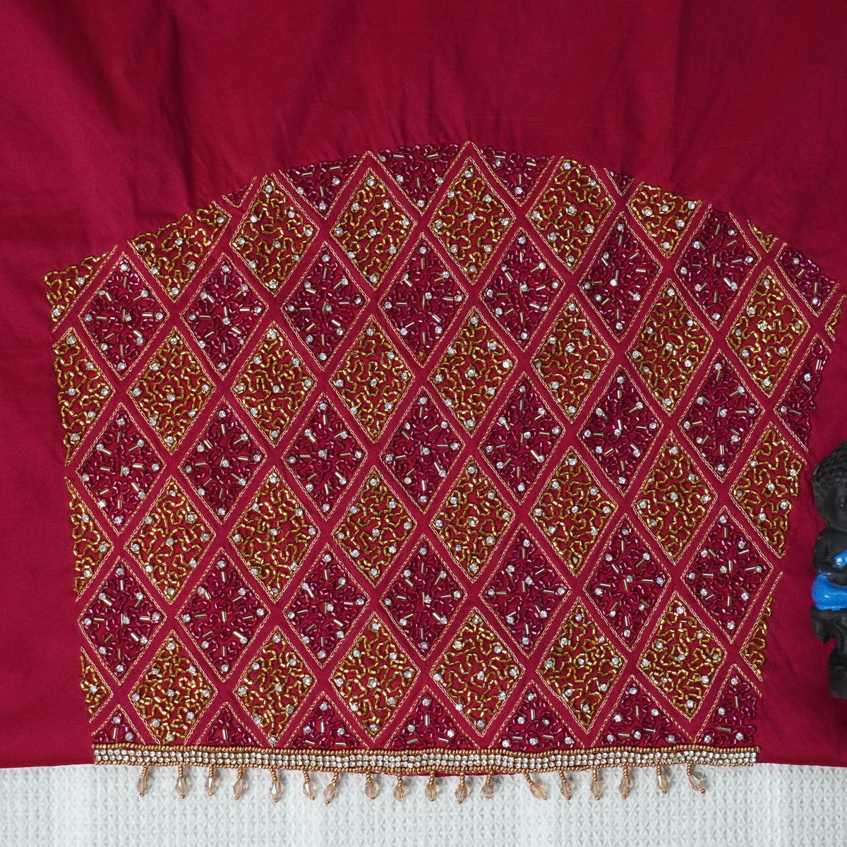 Diamond Jaal Aari Work Blouse Material