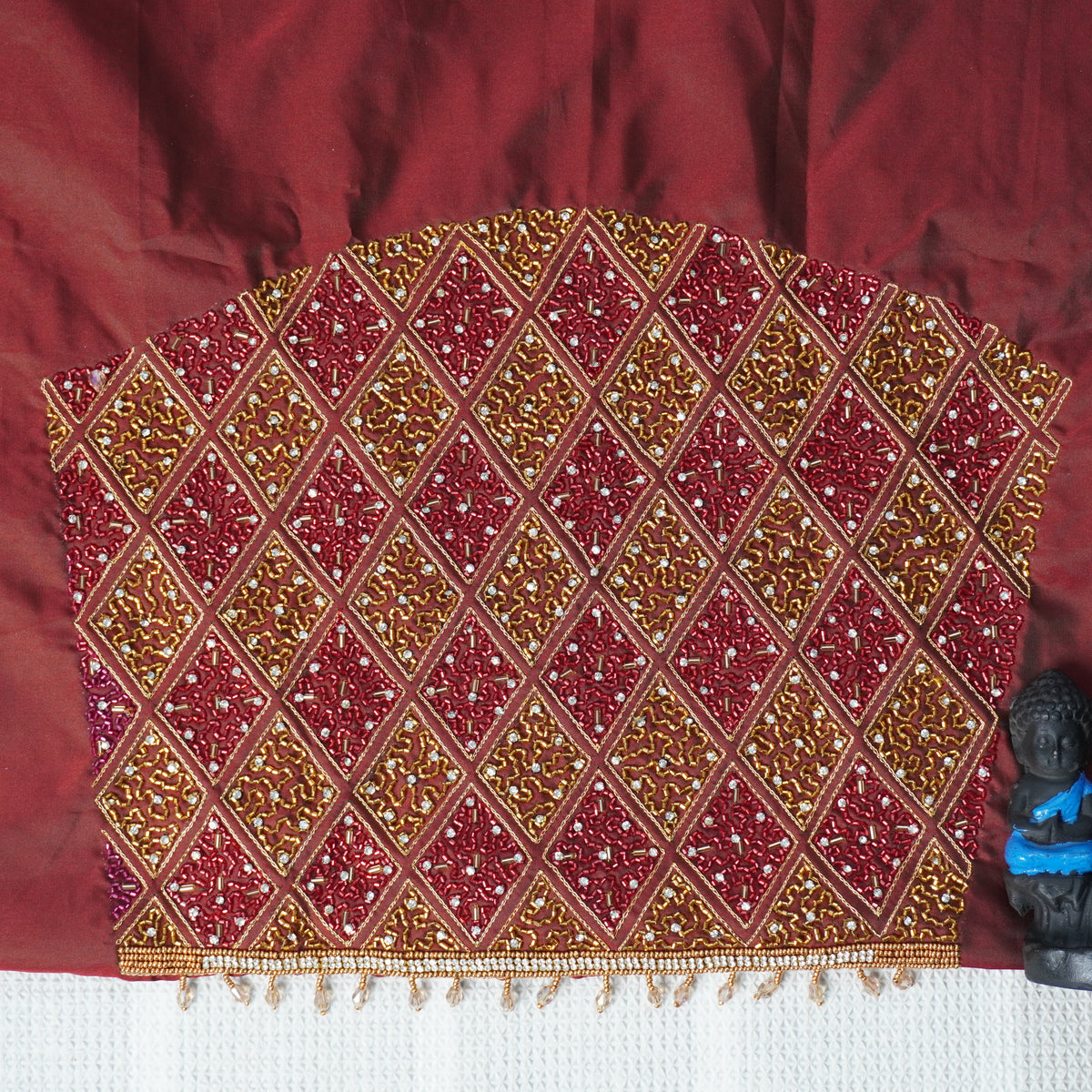 Diamond Jaal Aari Work Blouse Material