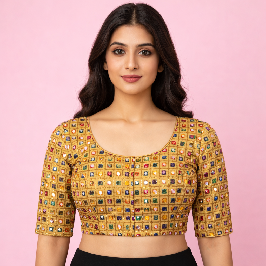 Diamond Delight Yellow Blouse