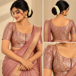 Banaras Blouse Design - 3 (Brown)