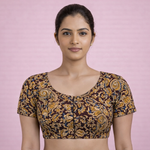 Everyday Cotton Handloom Kalamkari Blouse - Brown