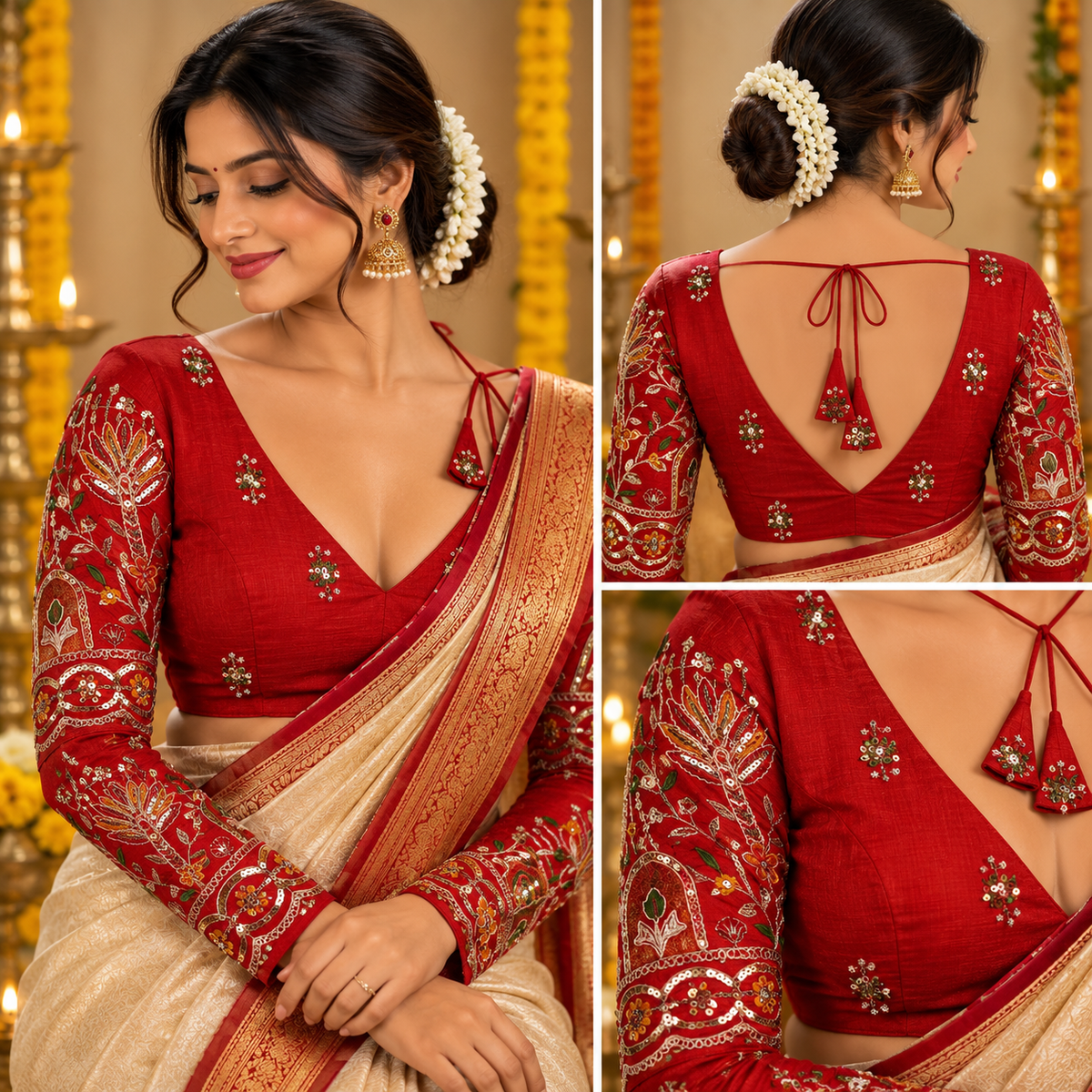 Floral Elegance Embroidered Blouse