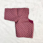 Queen Cotton Blouse Maroon with Polka Dots