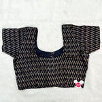 Queen Cotton Blouse Black with Geometric Print