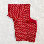 Queen Cotton Blouse Red with Geometric Print