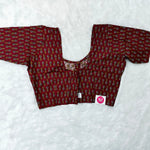 Everyday Wear Cotton Ajrak Print Blouse in Red