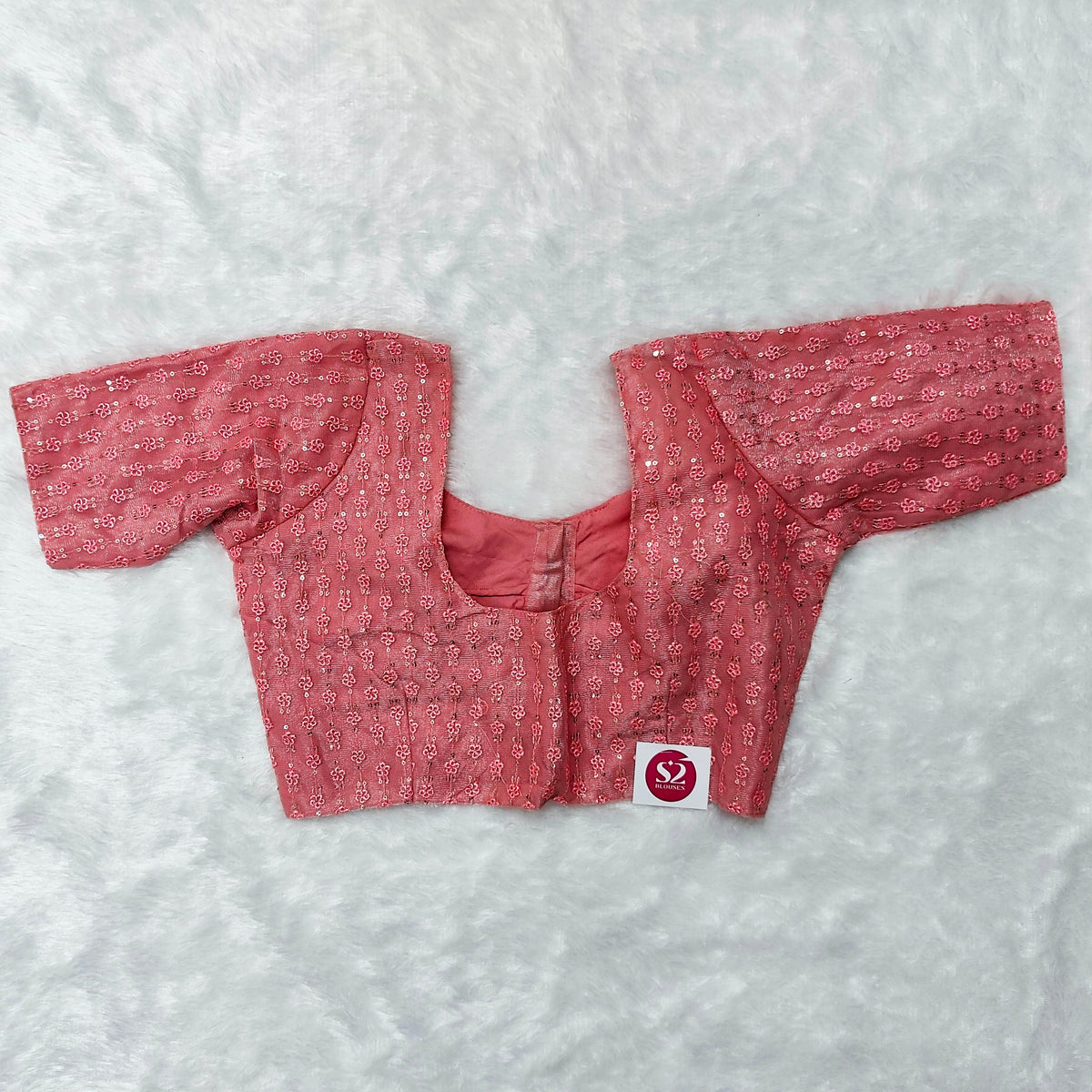 Twill Net ELB Coral Blouse