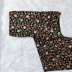 Arctic Bloom Black with Floral Print Blouse