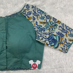 Designer Blouse with Floral Sleeves
