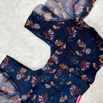 Organza Blue FloralBlouse