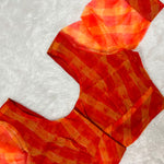 Organza Orange Checked Blouse