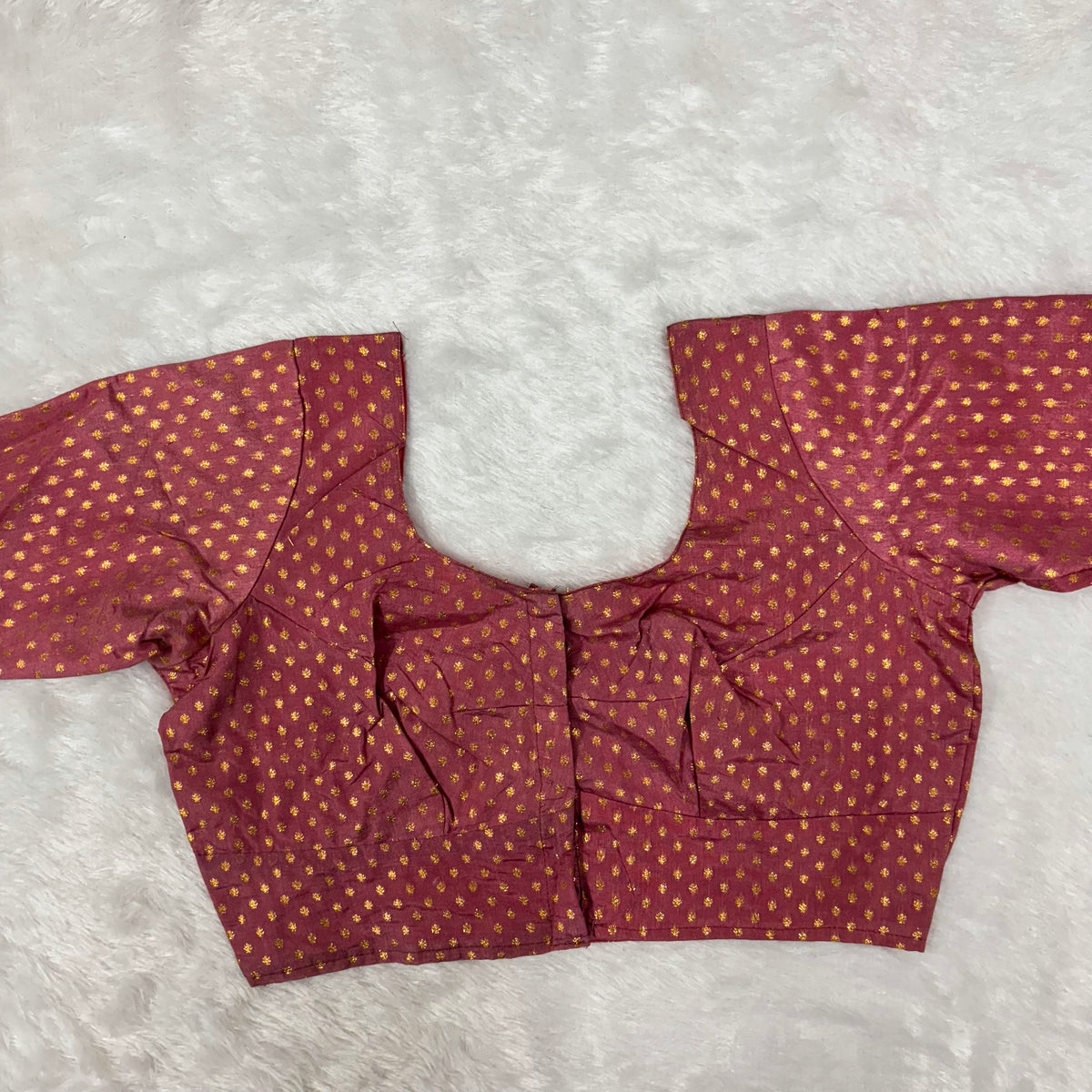 Kora Silk ELB Pink with Gold Dots