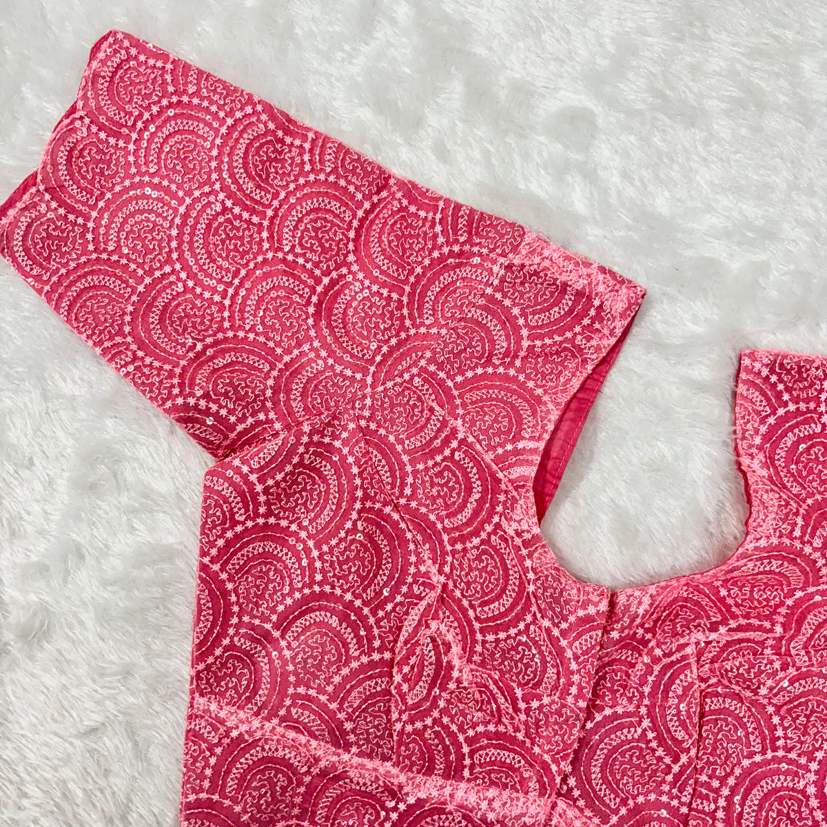 Malai Siply ELB Pink Work Wear-Silk Blouse