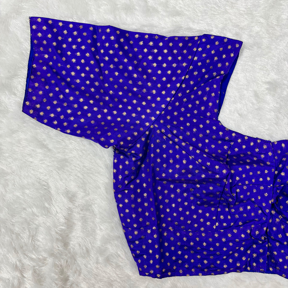 Kora Silk ELB Purple with Gold Dots
