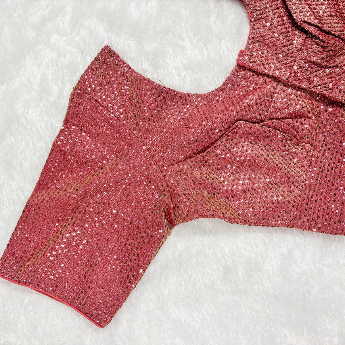Pink Glitter Fendy Check Exclusive Ladies Blouse (ELB)