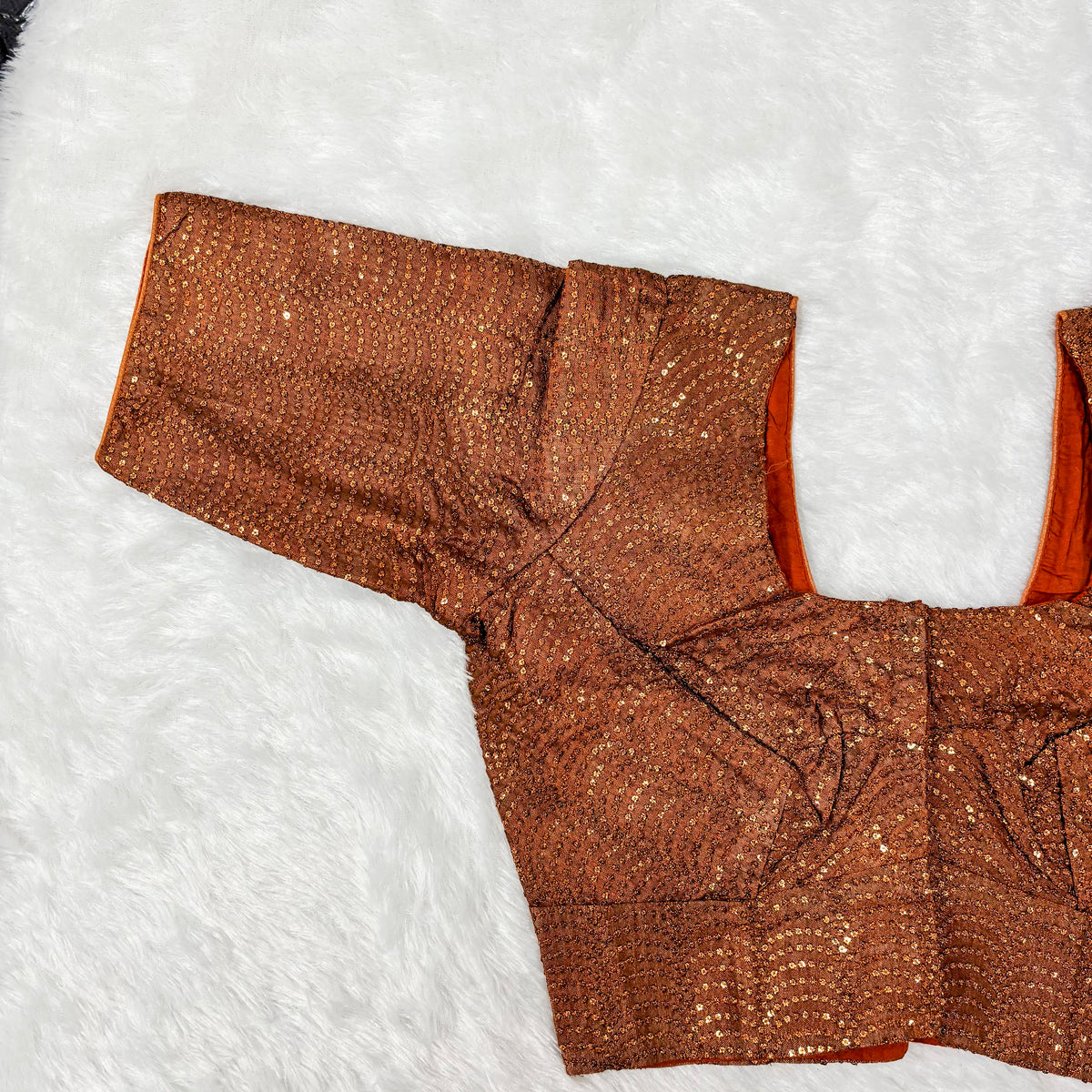 Zoba Copper Silk Blouse