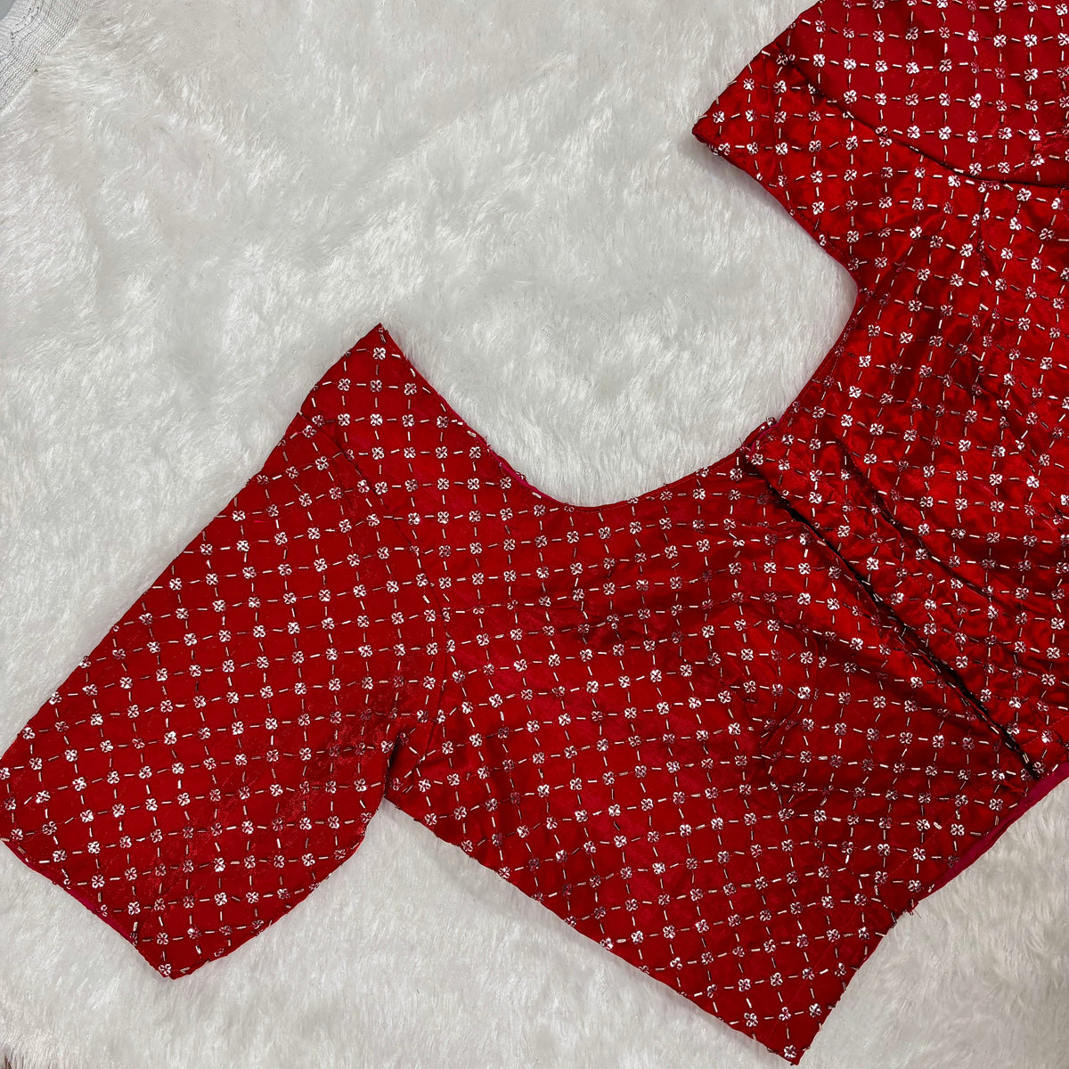 Red Fendy Check Exclusive Ladies Blouse (ELB)