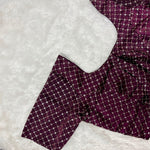 Dark Violet Fendy Check Exclusive Ladies Blouse (ELB)