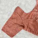 Blush Peach Fendy Check Exclusive Ladies Blouse (ELB)