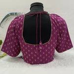 Designer Blouse in Purple with Golden Detailing
