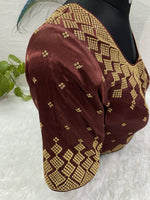 Copper Brocade Silk Designer Blouse
