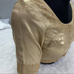 Designer Blouse in Champagne Gold with Golden Detailing