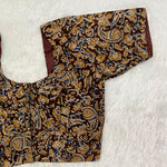 Everyday Cotton Handloom Kalamkari Blouse - Brown & Blue