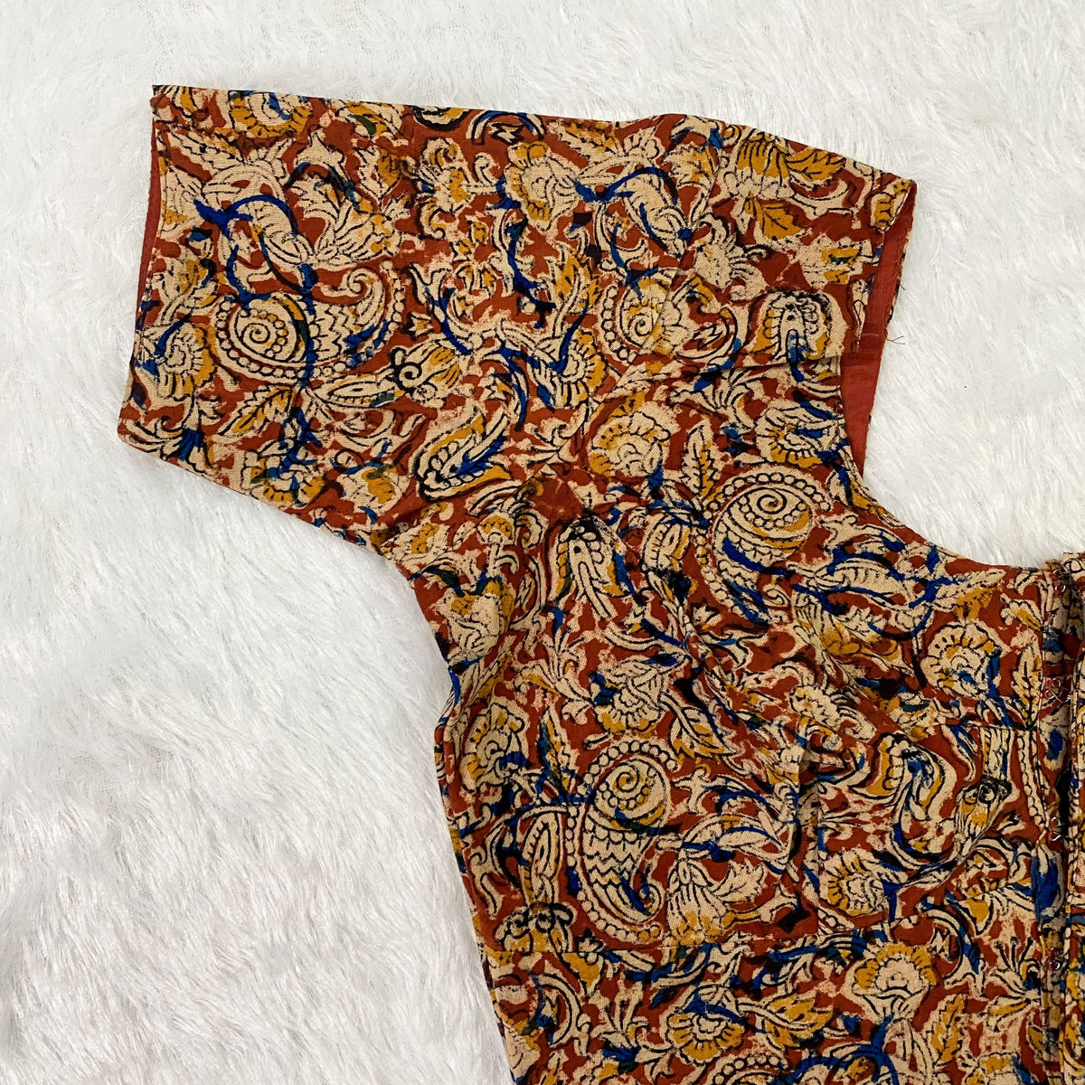 Everyday Cotton Handloom Kalamkari Blouse - Red