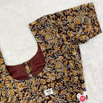 Everyday Cotton Handloom Kalamkari Blouse - Brown