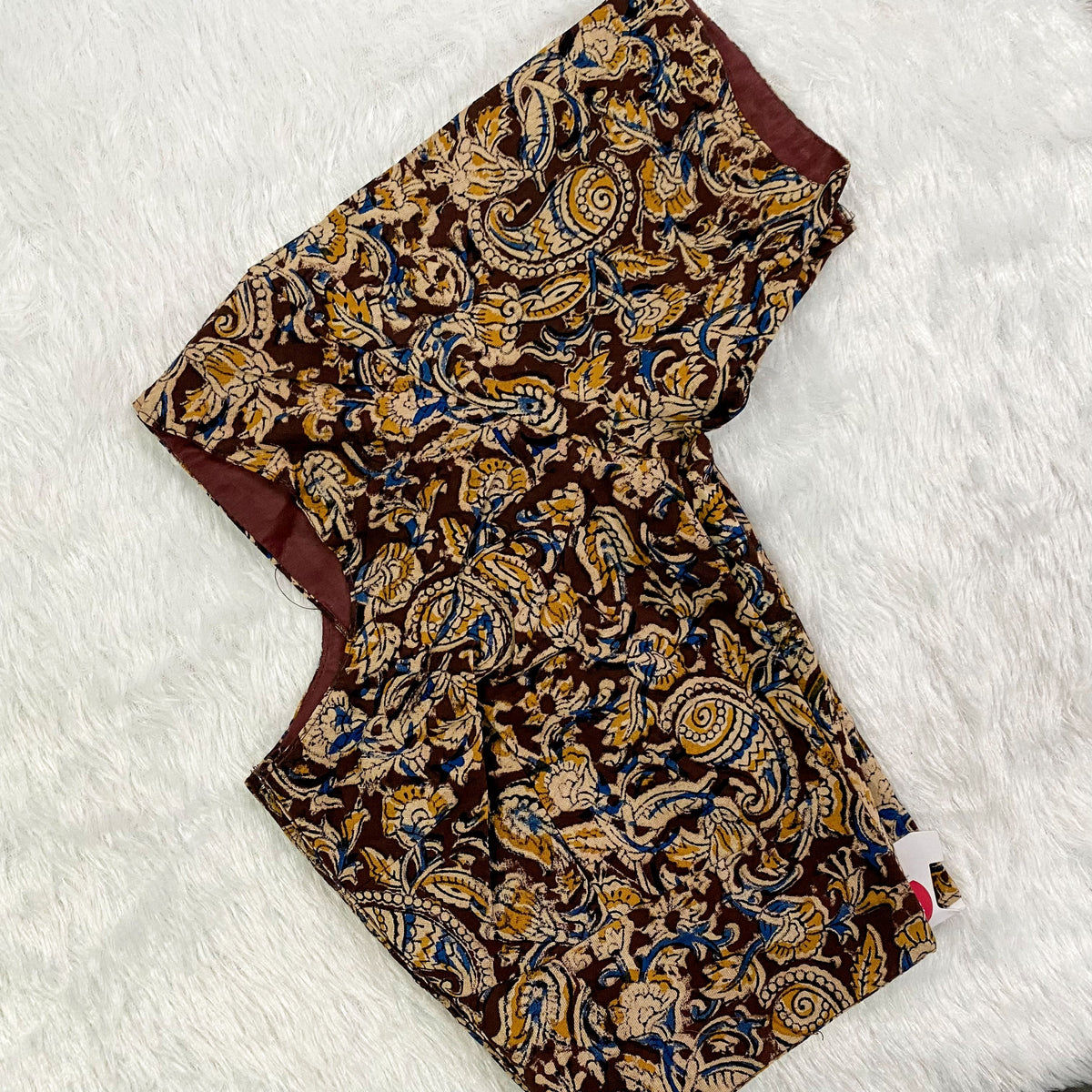 Everyday Cotton Handloom Kalamkari Blouse - Brown