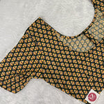 Everyday Wear Cotton Ajrak Print Blouse in Olive Green