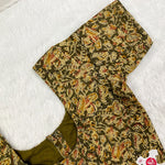 Everyday Cotton Handloom Kalamkari Blouse - Olive Green