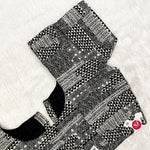 Everyday Wear Cotton Google Print Blouse in Black and White