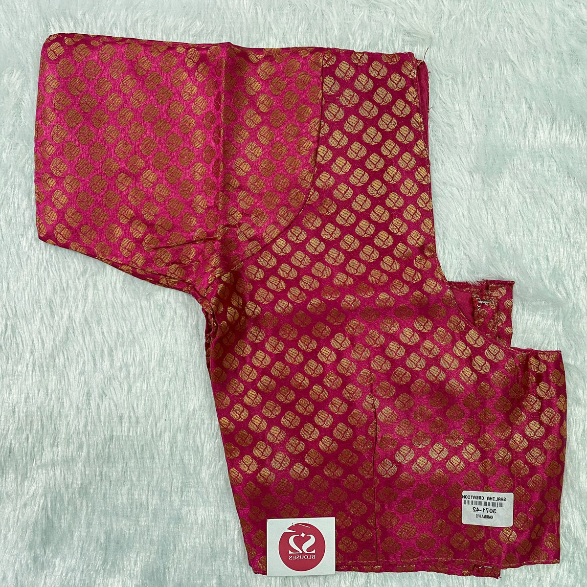 Rani Pink Brocade Cherry Blouse