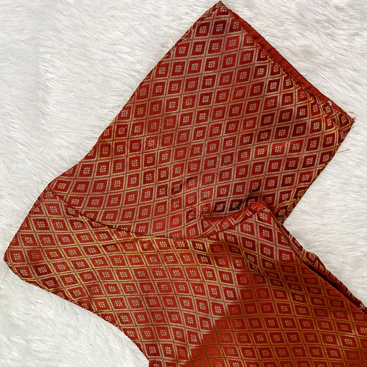 Rust Orange Brocade Karina Blouse