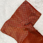 Rust Orange Brocade Karina Blouse