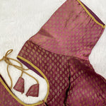 Wine Pink Brocade Cherry Blouse