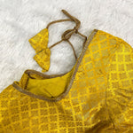Mustard Yellow Brocade Cherry Blouse
